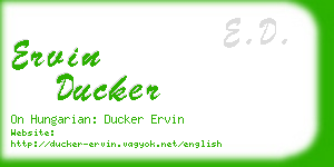 ervin ducker business card